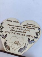 Decorațiune Inimă cu mesaj personalizat - imagine 3