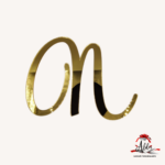 Topper litera "Initiala" , fara suport, din plexiglas (acril) oglinda - imagine 8
