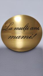 Bulina La multi ani, fara baza, din metalex (plastic negru cu suprafata metalica) - imagine 2