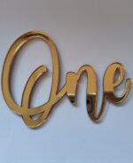 Topper "One to Ten" tip numar aniversar, fara suport, din plexiglas (acril) oglinda - imagine 2