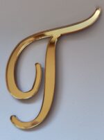 Topper litera "Initiala" , fara suport, din plexiglas (acril) oglinda - imagine 9
