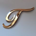 Topper litera "Initiala" , fara suport, din plexiglas (acril) oglinda