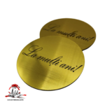 Bulina La multi ani, fara baza, din metalex (plastic negru cu suprafata metalica) - imagine 4