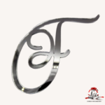 Topper litera "Initiala" , fara suport, din plexiglas (acril) oglinda - imagine 6