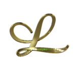 Topper litera "Initiala" , fara suport, din plexiglas (acril) oglinda - imagine 4