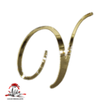 Topper litera "Initiala" , fara suport, din plexiglas (acril) oglinda - imagine 2