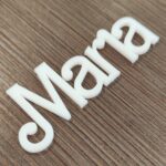 Topper "Nume", fara suport, din plexiglas (acril) colorat