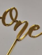 Topper "One to Ten" tip numar aniversar, cu suport, din plexiglas (acril) oglinda - imagine 2