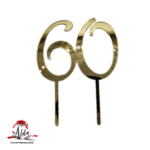 Topper numar aniversar, cu 2 suporti, din plexiglas (acril) oglinda