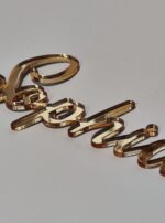 Topper "Nume", fara suport, din plexiglas (acril) oglinda - imagine 6