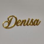 Topper "Nume", fara suport, din plexiglas (acril) oglinda