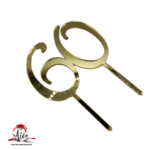 Topper numar aniversar, cu 2 suporti, din plexiglas (acril) oglinda - imagine 2