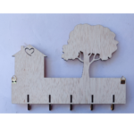 Suport chei cu licheni tip casuta cu inima si copac - imagine 5