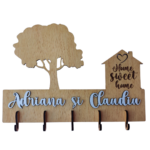 Suport chei cu licheni tip casuta cu inima si copac - imagine 9