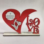 Decoratiune inima LOVE cu mesaj O primavara frumoasa - imagine 3