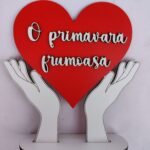 Decoratiune inima cu maini si mesaj personalizat - imagine 2