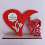 Decoratiune inima LOVE cu mesaj O primavara frumoasa - imagine 4