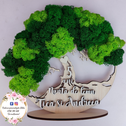 Copacul vietii cu licheni si mesaj personalizat (tree of life)