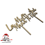 Topper "La multi ani mama si tata", cu suport, din lemn - imagine 2