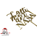 Topper "La multi ani cu nume personalizat", cu suport, din plexiglas (acril) oglinda - imagine 2