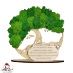 Copacul vietii cu licheni si placheta cu mesaj personalizat (tree of life)