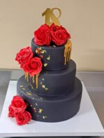 Topper tip numar aniversar,cu suport, din plexiglas oglinda. - imagine 4