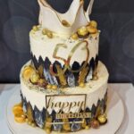 Topper patrat "Happy Birthday", fara suport, din plexiglas (acril) oglinda - imagine 3