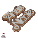Topper dublu 2 nume suprapuse, fara suport, din plexiglas (acril) oglinda - imagine 2