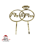 Topper verighete "Mr&Mrs", cu suport, din plexiglas (acril) oglinda - imagine 3