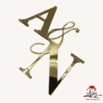 Topper litere "Initiale" , fara suport, din plexiglas (acril) oglinda - imagine 4