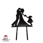 Topper siluete miri si copil, cu suport, din plexiglas (acril) colorat - imagine 4
