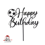Topper „Happy Birthday + minge”, cu suport, din plexiglas (acril) colorat - imagine 2