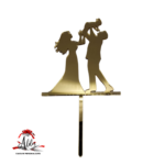 Topper siluete miri si copil, cu suport, din plexiglas (acril) oglinda