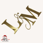 Topper litere "Initiale" , fara suport, din plexiglas (acril) oglinda - imagine 6