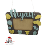 Rama foto bebe nou nascut cu figurine - imagine 2