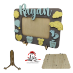 Rama foto bebe nou nascut cu figurine - imagine 3