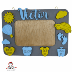 Rama foto bebe nou nascut cu figurine - imagine 7