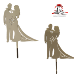 Topper siluete mire si mireaza, cu suport, din plexiglas (acril) oglinda - imagine 3