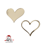 Set 10 inimioare din plexiglas (acril) oglinda - imagine 2