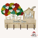 Suport chei tip casuta cu familie si membrii