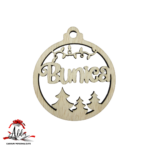 Glob dublu personalizat cu nume, din lemn, model 2 - imagine 4