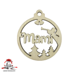 Glob dublu personalizat cu nume, din lemn, model 4 - imagine 4