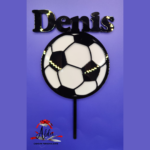 Topper minge fotbal cu nume, cu suport, din plexiglas (acril) colorat - imagine 2