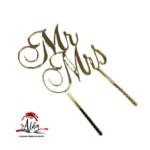 Topper "Mr & Mrs" suprapuse, cu suport, din plexiglas (acril) oglinda - imagine 2