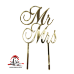 Topper "Mr & Mrs" suprapuse, cu suport, din plexiglas (acril) oglinda