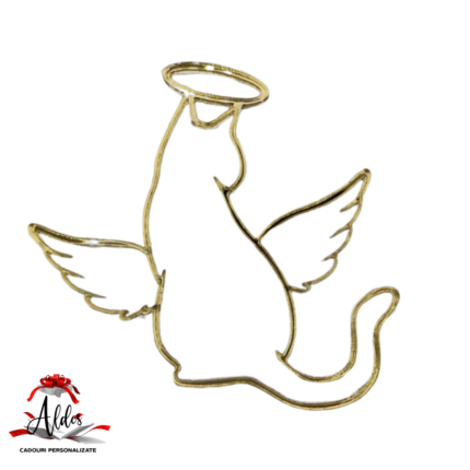 Set 10 figurine / silueta contur pisica cu aripi