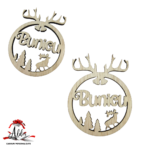 Glob dublu personalizat cu nume, din lemn, model 5 - imagine 4