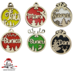 Set 6 globuri personalizate cu nume, din lemn