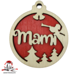 Glob dublu personalizat cu nume, din lemn, model 4 - imagine 3