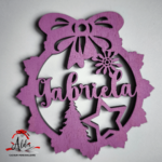 Glob personalizat cu nume, din lemn, model 12